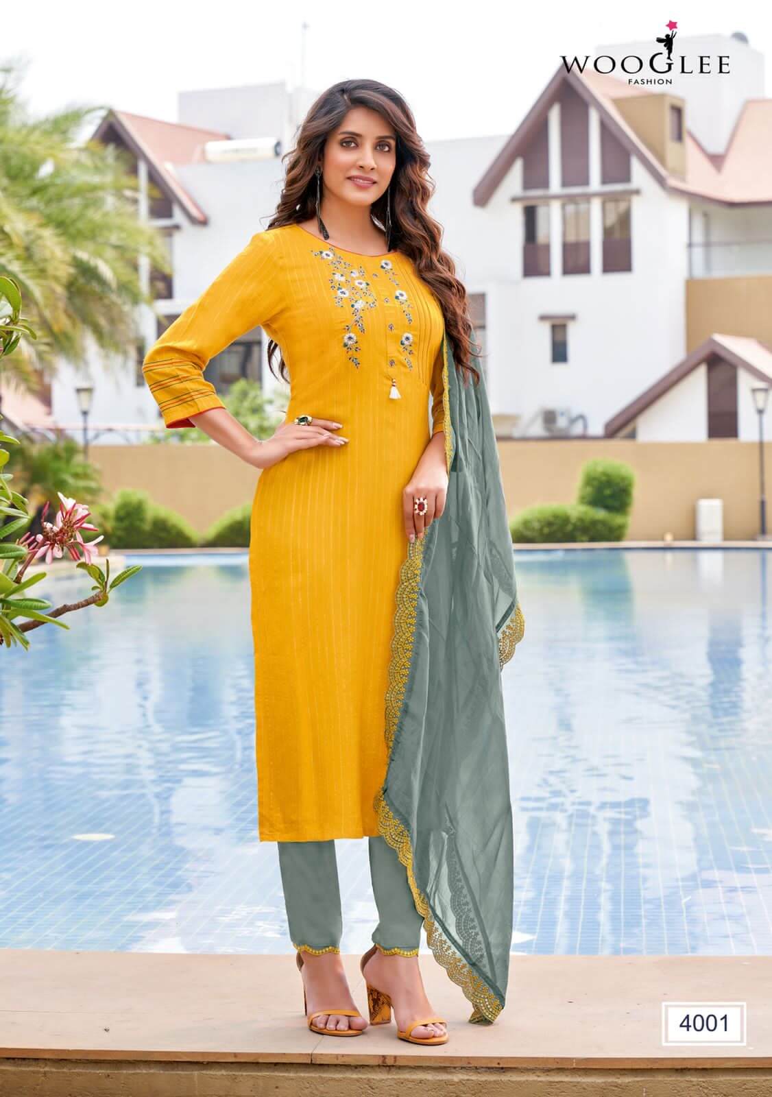 Wooglee Virangna Top Bottom Dupatta Set Wholesale Catalog, Purchase Full Catalog of Wooglee Virangna in Wholesale Rate Online